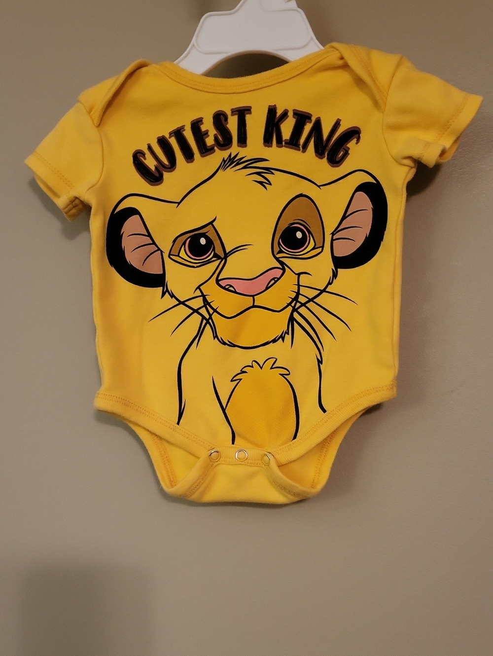Disney Lion King Simba yellow onesie/bodysuit